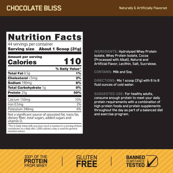 Gold Standard 100% Isolate Whey Protein 1.8K