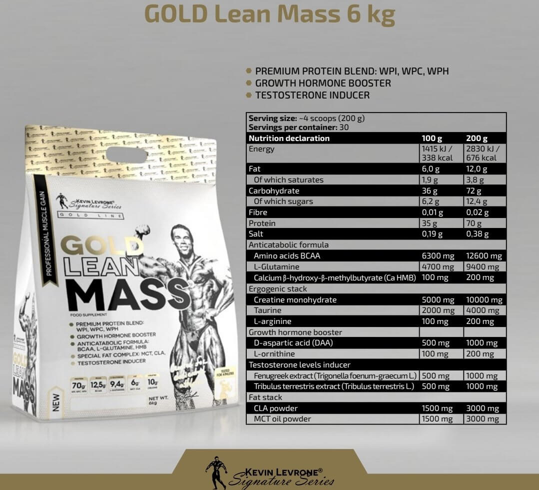 Kevin Levrone Gold Lean Mass 6kg