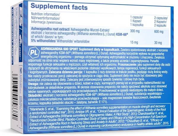 Olimp Ashwagandha 600 Sport