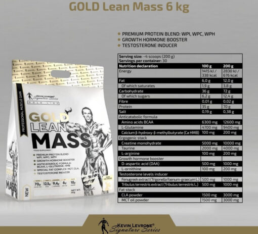 gold lean mass nutrition fact
